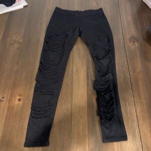 Black leggings with cutouts